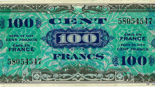 100 francs Drapeau type 1944