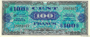 100 francs Drapeau type 1944