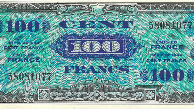 100 francs Drapeau type 1944