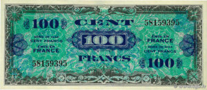 100 francs Drapeau type 1944