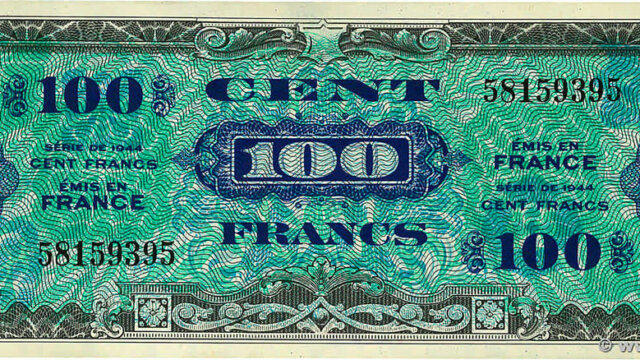 100 francs Drapeau type 1944