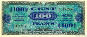 100 francs Drapeau type 1944