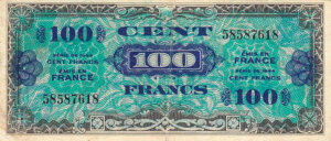 100 francs Drapeau type 1944