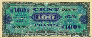 100 francs Drapeau type 1944