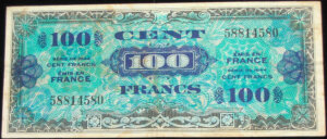 100 francs Drapeau type 1944