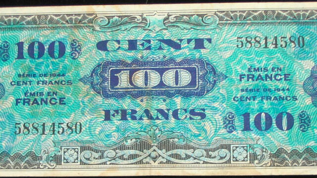 100 francs Drapeau type 1944