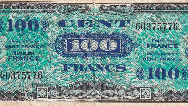 100 francs Drapeau type 1944