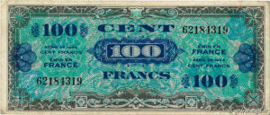 100 francs Drapeau type 1944