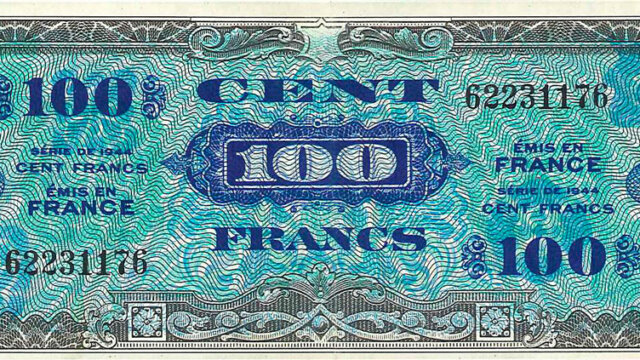 100 francs Drapeau type 1944