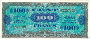 100 francs Drapeau type 1944