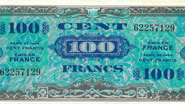 100 francs Drapeau type 1944