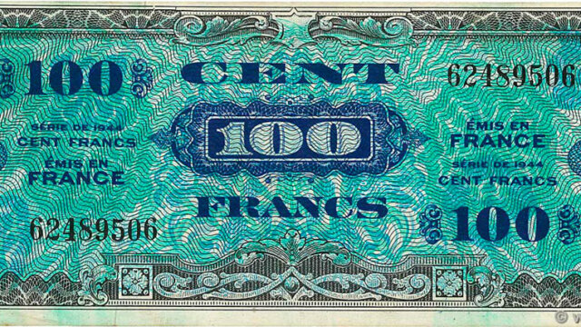 100 francs Drapeau type 1944