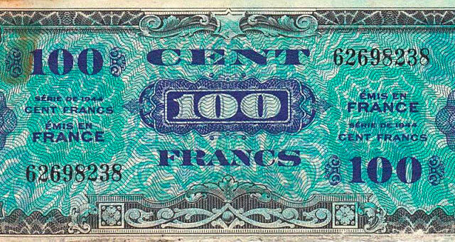 100 francs Drapeau type 1944