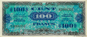 100 francs Drapeau type 1944