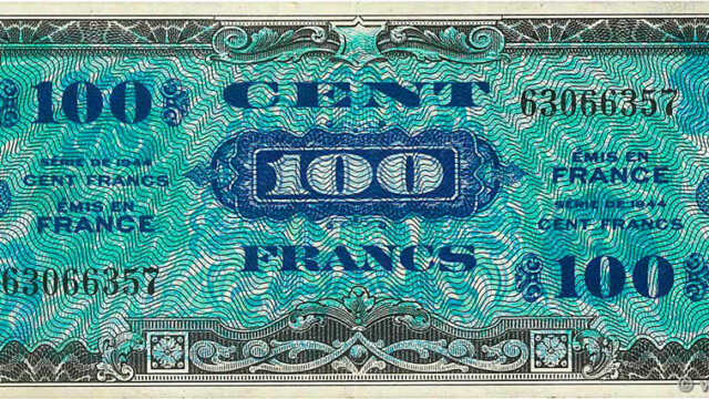 100 francs Drapeau type 1944