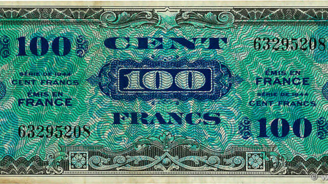 100 francs Drapeau type 1944