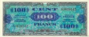 100 francs Drapeau type 1944