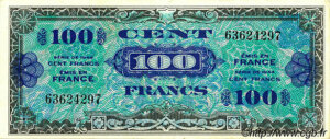 100 francs Drapeau type 1944