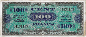 100 francs Drapeau type 1944