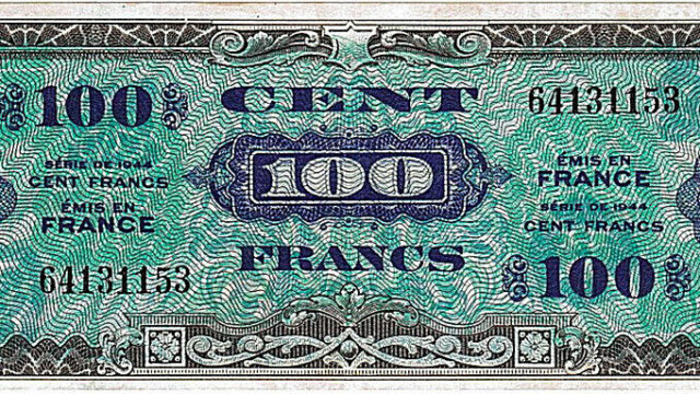 100 francs Drapeau type 1944