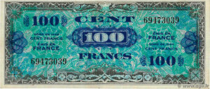 100 francs Drapeau type 1944