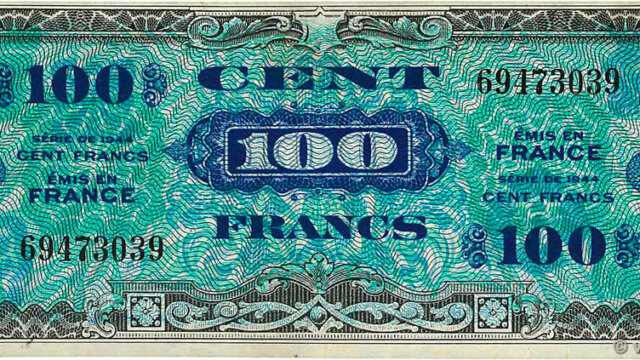 100 francs Drapeau type 1944