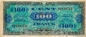 100 francs Drapeau type 1944