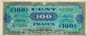 100 francs Drapeau type 1944