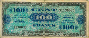 100 francs Drapeau type 1944