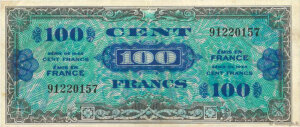 100 francs Drapeau type 1944