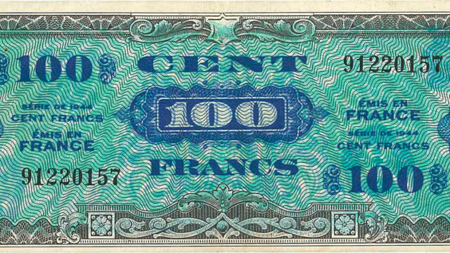 100 francs Drapeau type 1944