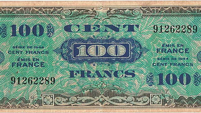 100 francs Drapeau type 1944