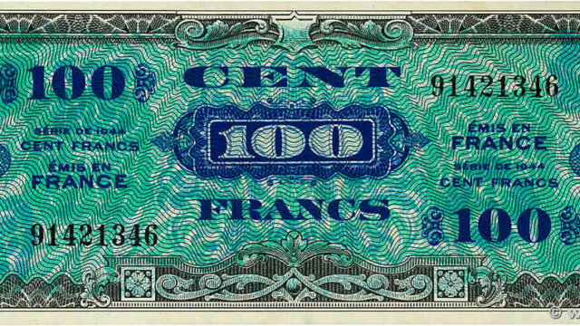 100 francs Drapeau type 1944