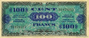 100 francs Drapeau type 1944