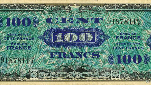 100 francs Drapeau type 1944