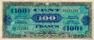 100 francs Drapeau type 1944