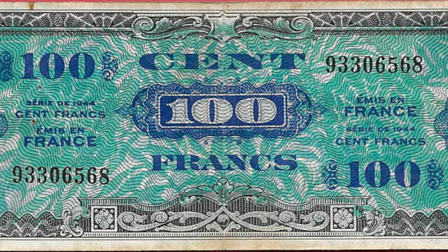 100 francs Drapeau type 1944