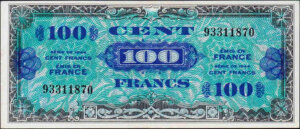 100 francs Drapeau type 1944