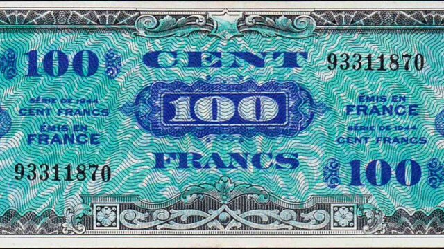 100 francs Drapeau type 1944