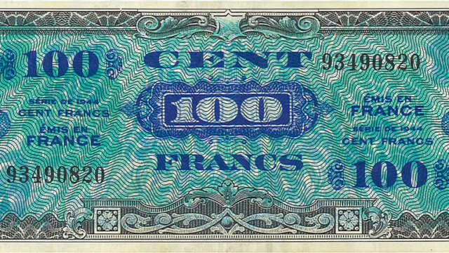 100 francs Drapeau type 1944