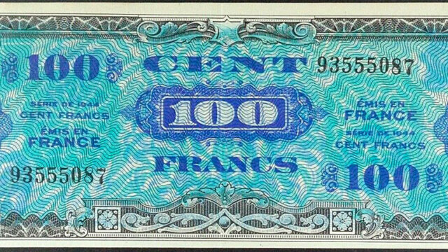 100 francs Drapeau type 1944