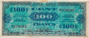 100 francs Drapeau type 1944