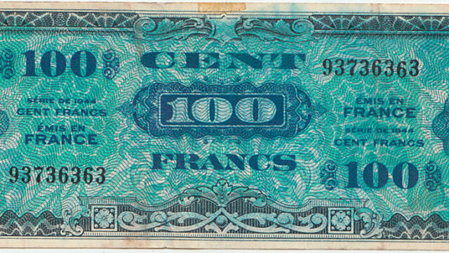 100 francs Drapeau type 1944