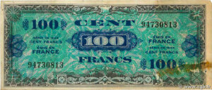 100 francs Drapeau type 1944