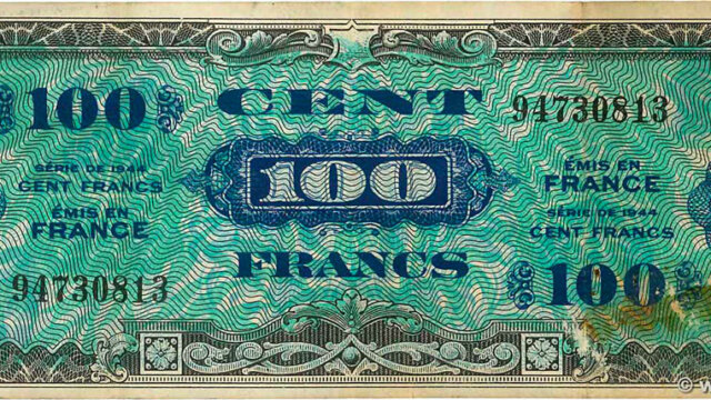 100 francs Drapeau type 1944