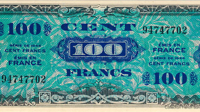 100 francs Drapeau type 1944