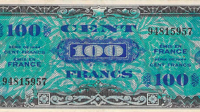 100 francs Drapeau type 1944