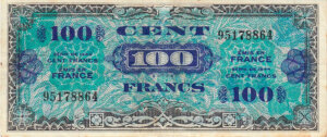 100 francs Drapeau type 1944