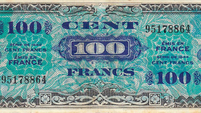 100 francs Drapeau type 1944