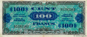 100 francs Drapeau type 1944